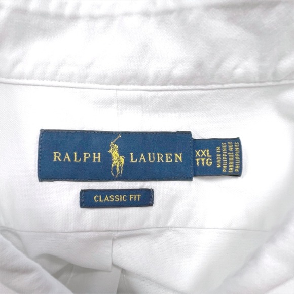 Ralph Lauren Classic Fit Oxford Button Down Shirt White Men's XXL - Picture 2 of 9